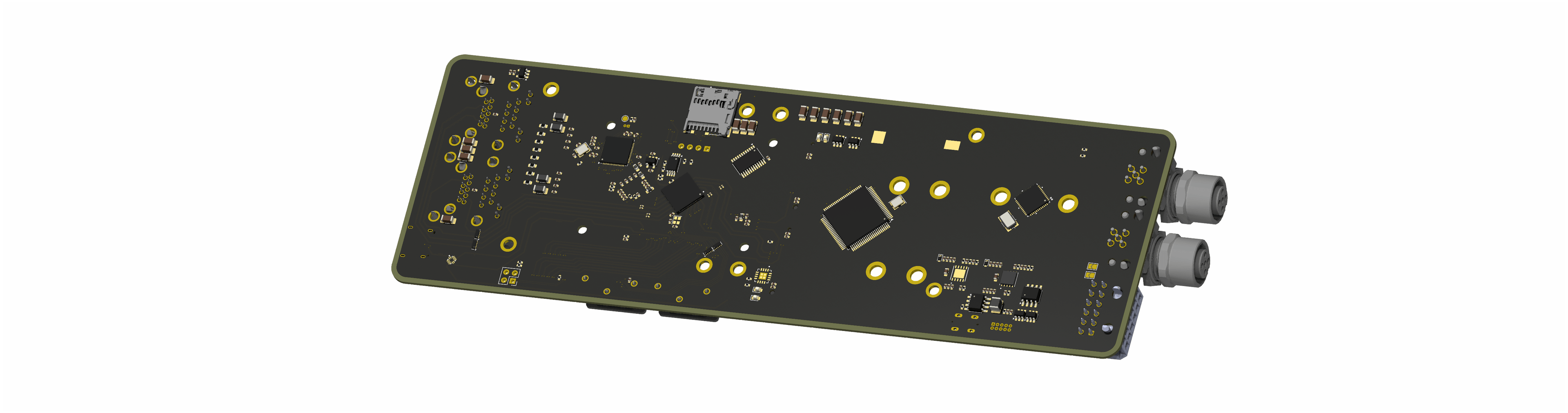 Tilted back view of IO-Link enabled board